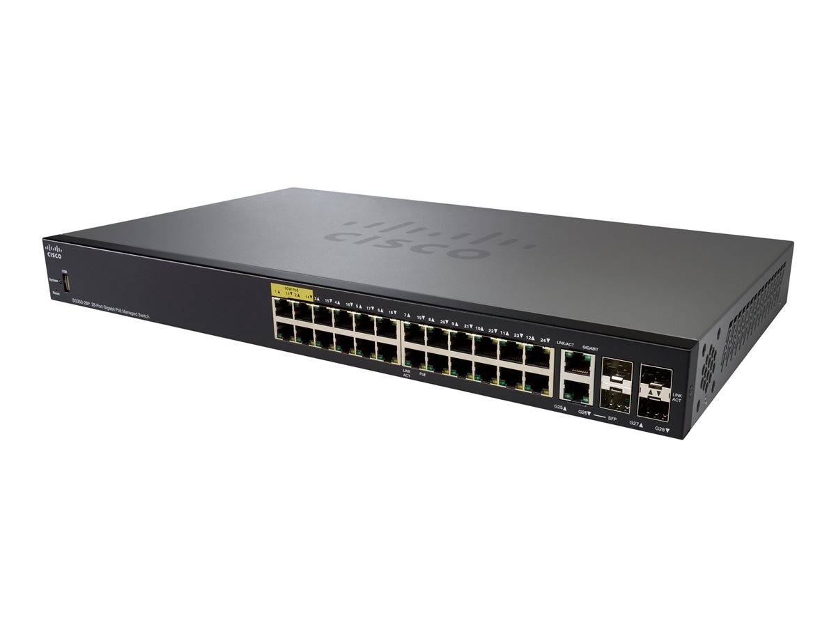 Cisco SG350-28P-K9 Switch - 28 Anschlüsse - L3 - managed Netzwerkgerät-1