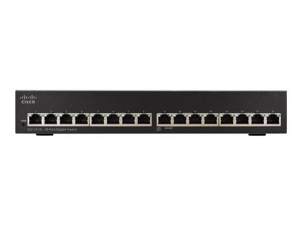 Cisco SG110-16-NA Switch - 16 Anschlüsse - unmanaged Netzwerkgerät