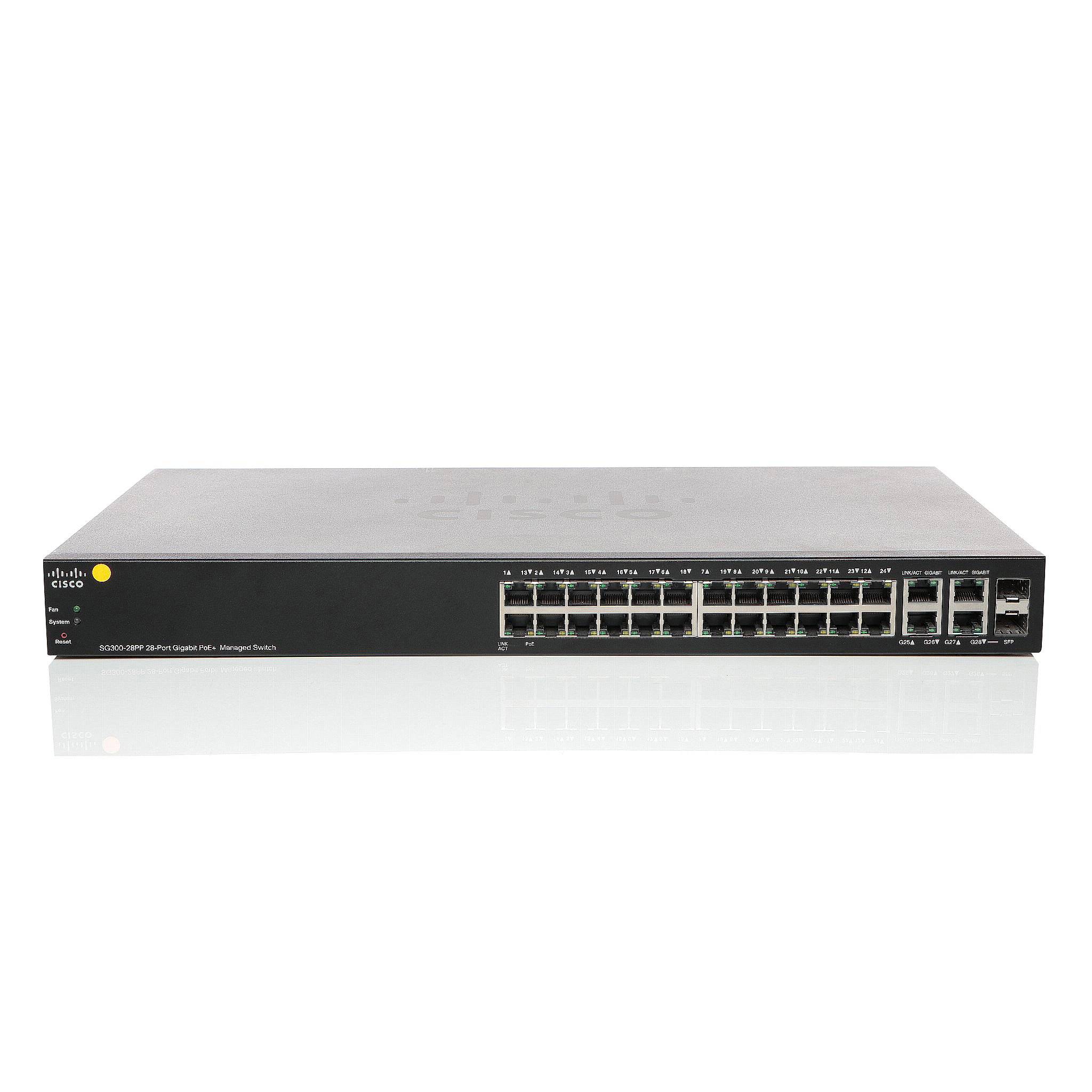 Cisco SG300-28PP-K9 Switch - 28 Anschlüsse - L3 - managed Netzwerkgerät-0