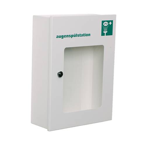 Augenschutzschrank,f. Säure/Lauge,leer,HxBxT 355x265x100mm,Stahlblech,Korpus weiß,Front weiß-0