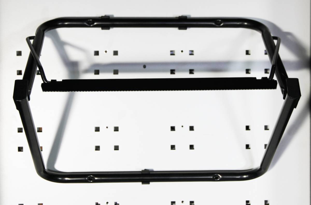 Putzrollen-Wandhalter,f. Reinigungsstation,HxB 300x440mm,verzinkt,schwarz-0