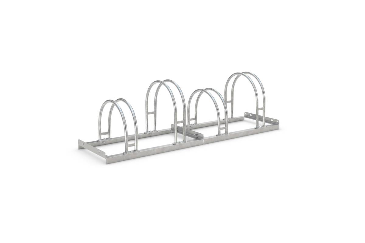 Bügelparker,L 1400mm,4 Einstellplätze,Nutzung einseitig,Stahl feuerverzinkt-0