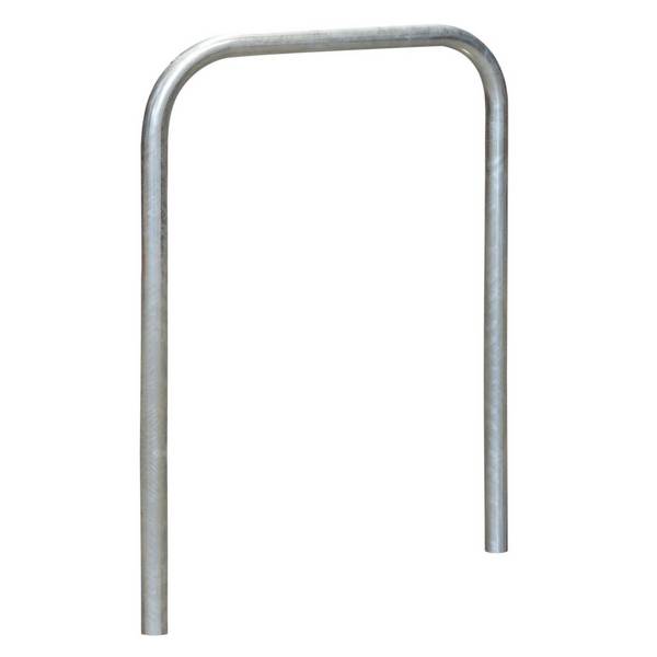 Fahrrad-Anlehnbügel,L 800mm,Gütestahl feuerverzinkt,Rundrohr,z. Einbetonieren