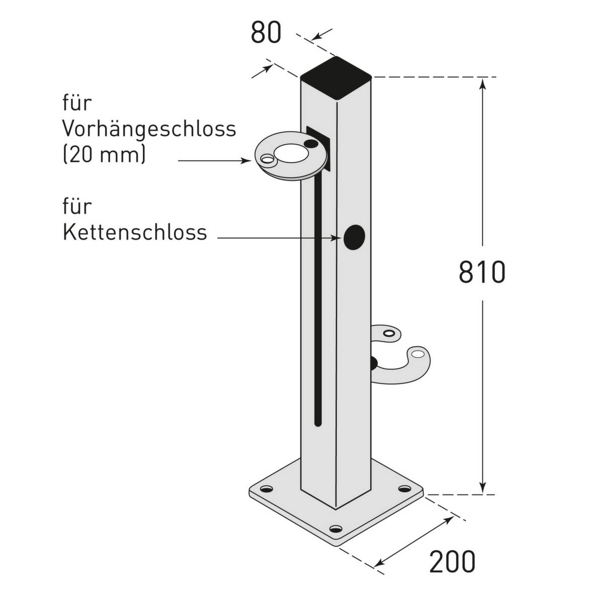 Scooterparker,HxBxT 800x80x80mm,2 Einstellplätze,Nutzung beidseitig,Gütestahl feuervzkt./beschichtet,DB703anthrazit-4