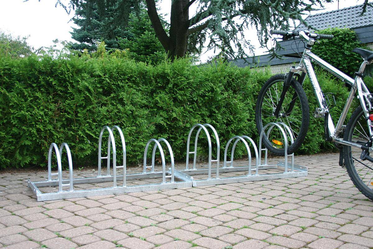 Bügelparker,L 1750mm,5 Einstellplätze,Nutzung einseitig,Stahl feuerverzinkt-2