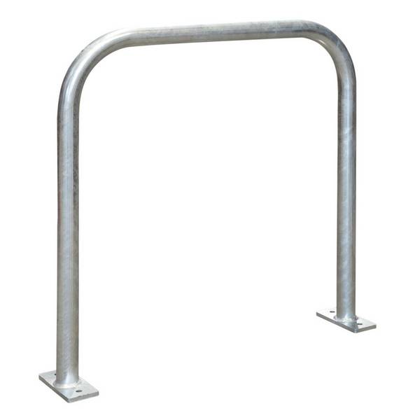 Fahrrad-Anlehnbügel,L 800mm,Gütestahl feuerverzinkt,Rundrohr,z. Aufdübeln