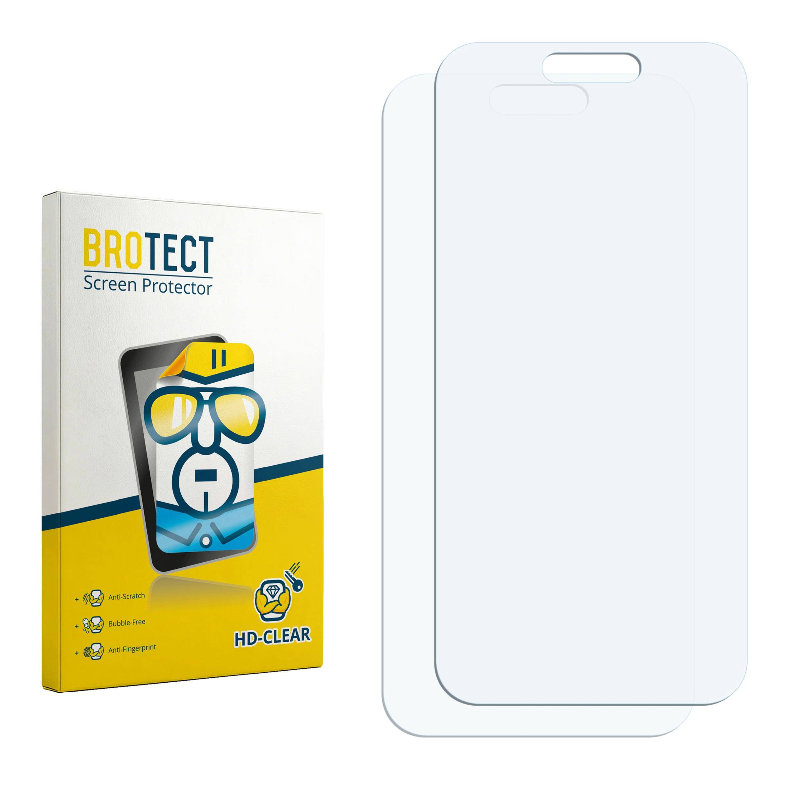 2x BROTECT Schutzfolie für Apple iPhone 16 Folie Klar Transparent-2
