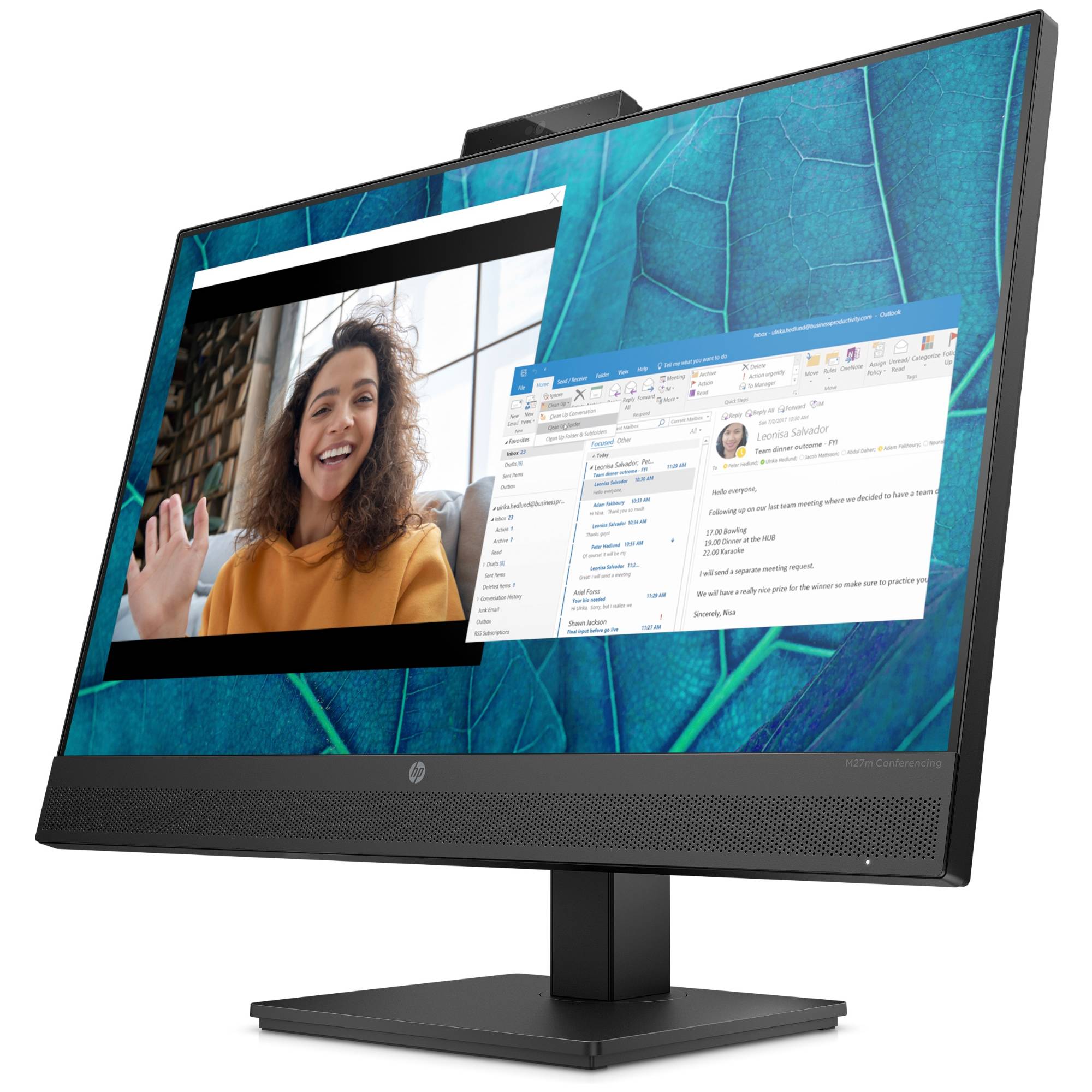 HP M27m Conferencing Monitor 68.6 cm (27)LED.HDMI.DisplayPort.USB-C.SP-4