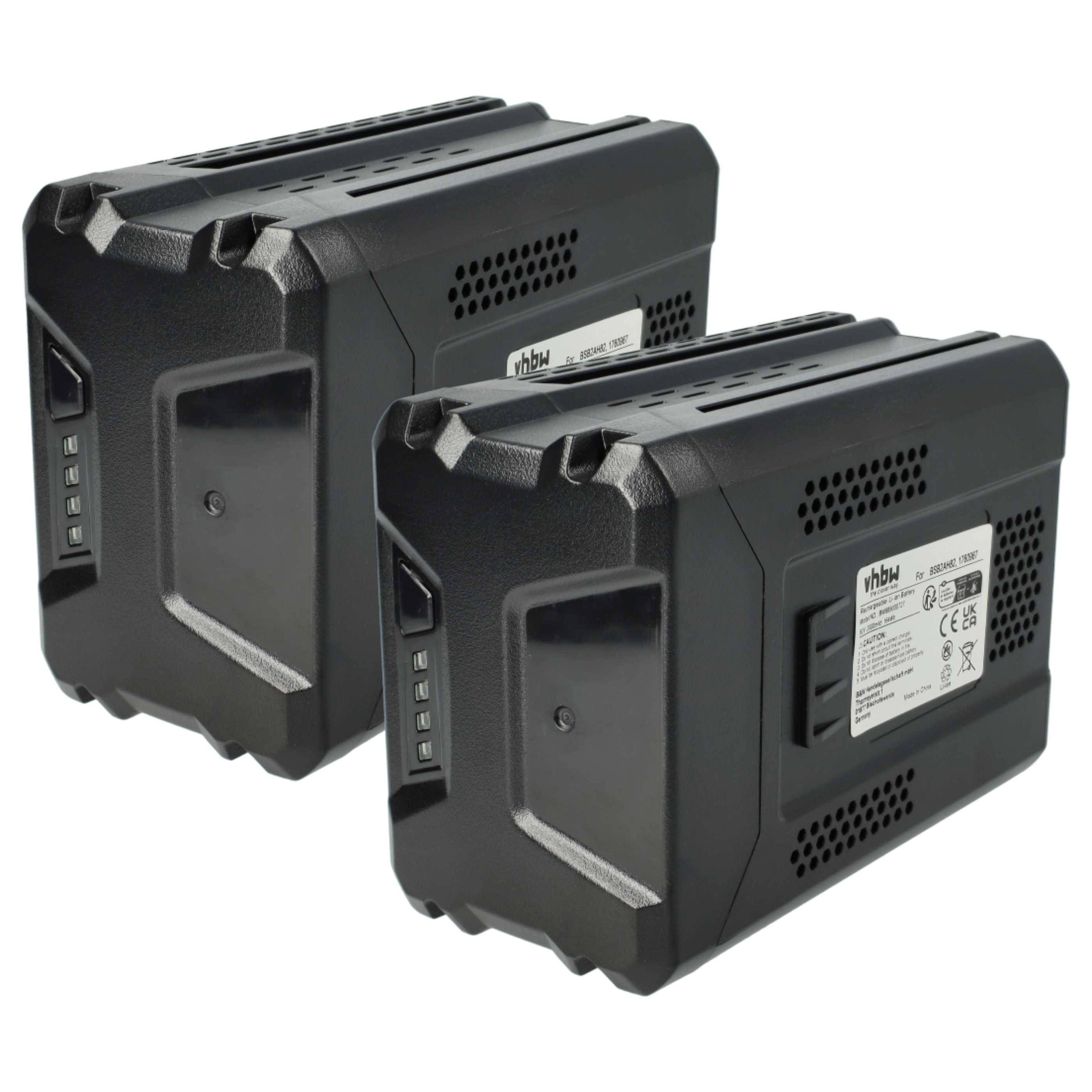 vhbw 2x Akku kompatibel mit Greenworks 80V GD80CS50 | 80V GD80HT, EDA75, GBL80320, 80V GD80BL, GCS80420 Rasenmäher-0