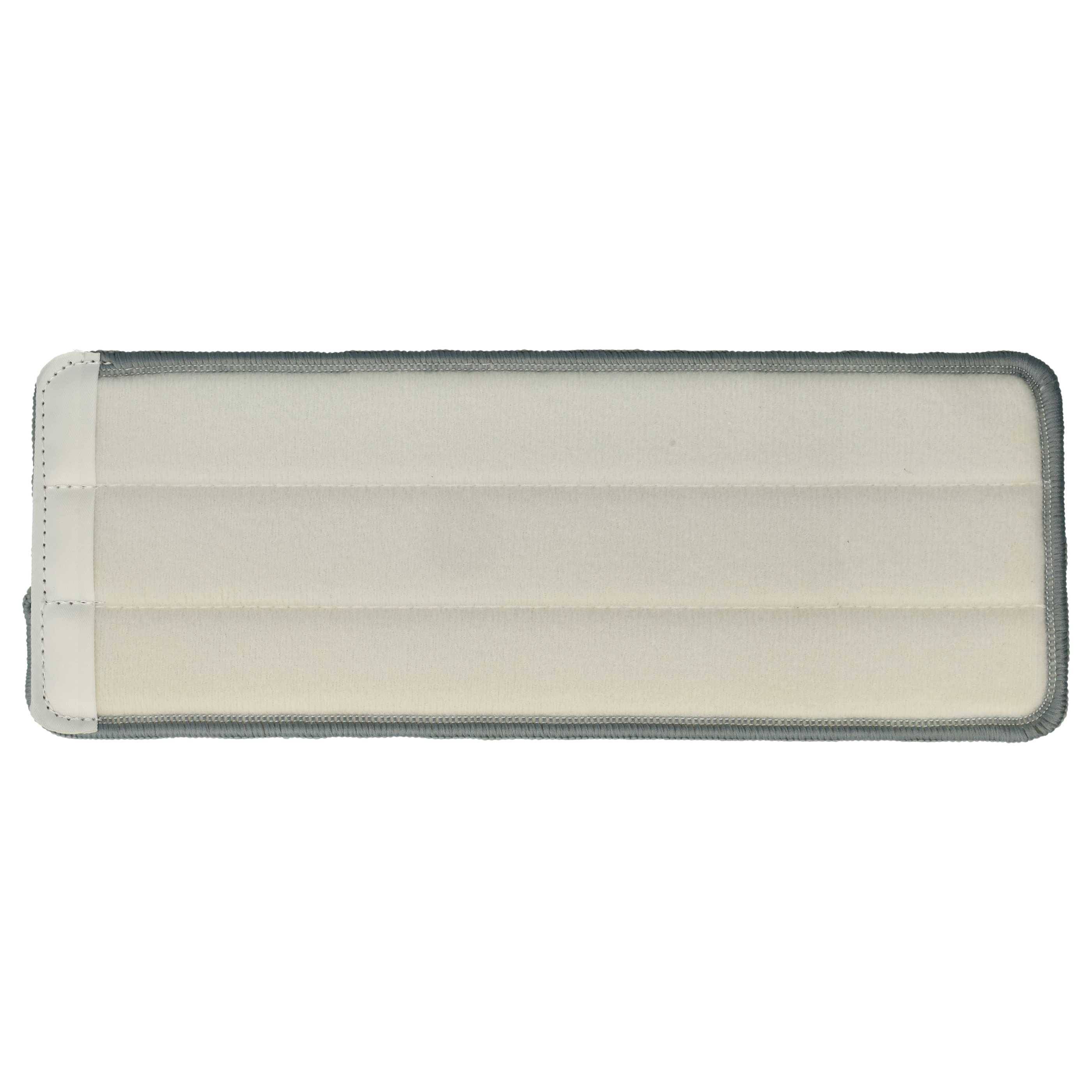 vhbw 2x Wischbezug kompatibel mit Clean Maxx 09996 Wischmopp | Ersatzkopf, Polyester Grau Weiß-3