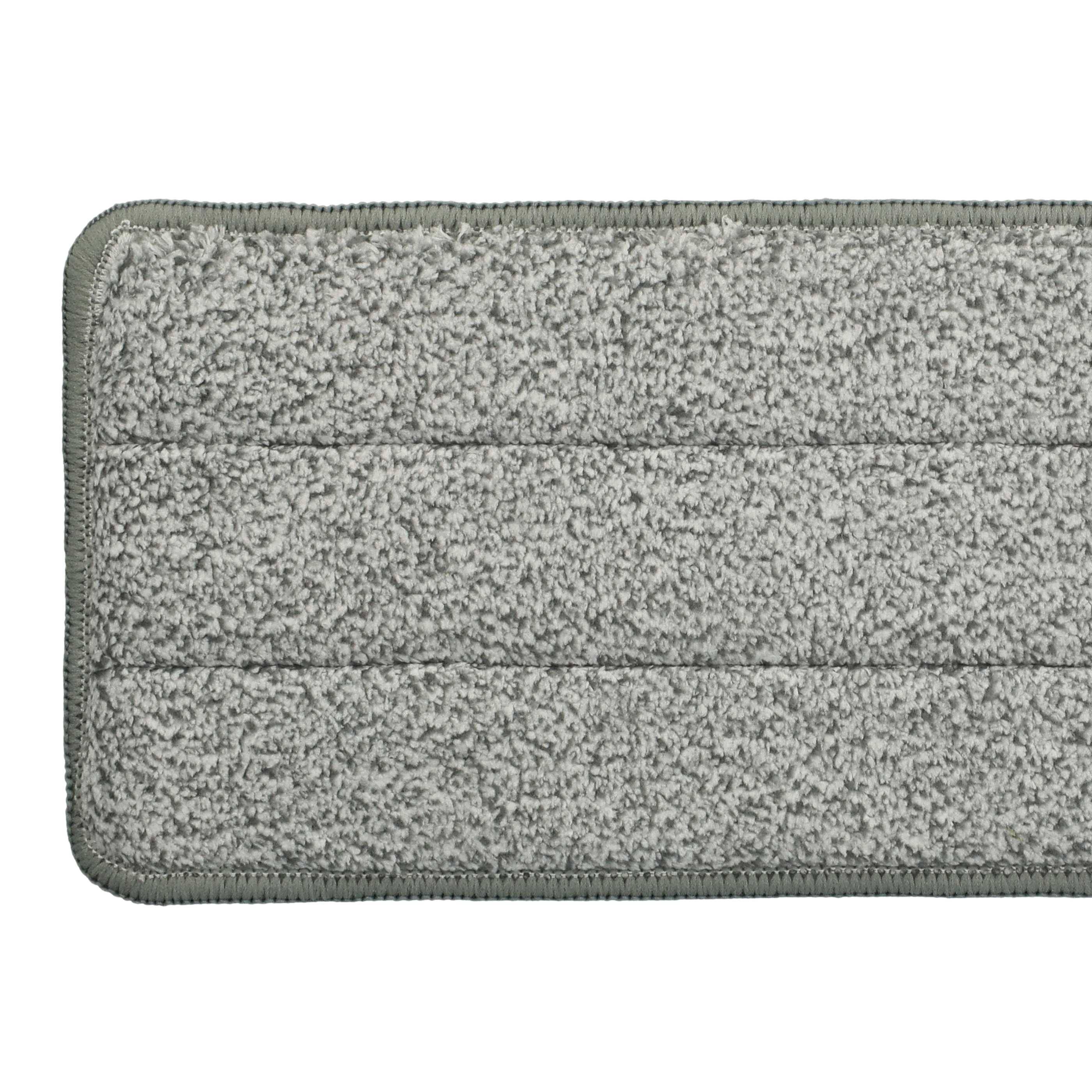 vhbw 2x Wischbezug kompatibel mit Clean Maxx 09996 Wischmopp | Ersatzkopf, Polyester Grau Weiß-4