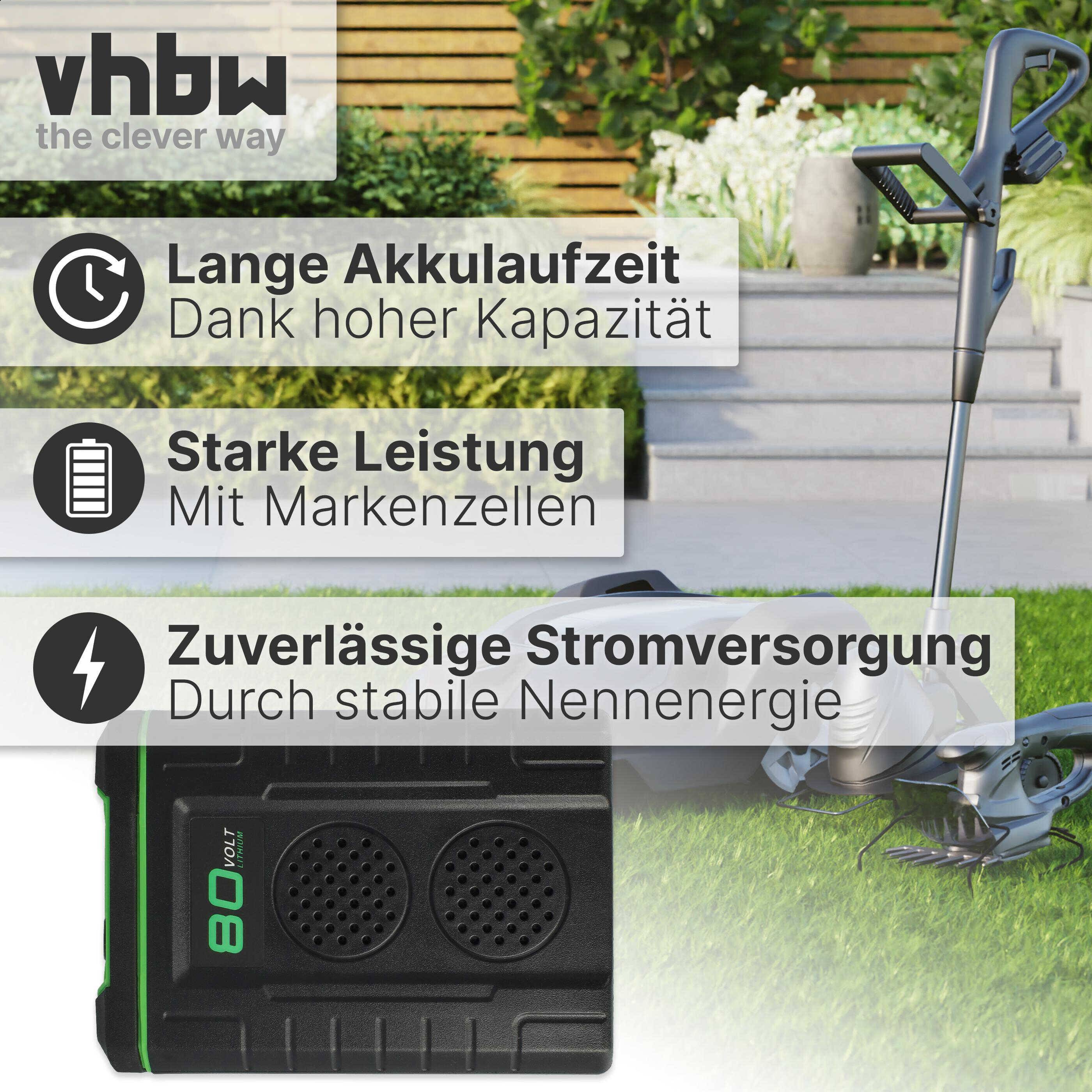 EXTENSILO Akku Ersatz für Kobalt KB680-06 | KB280-06, KB3080-06, KB2580-06 für Rasenmäher (2500mAh, 80V, Li-Ion)-2
