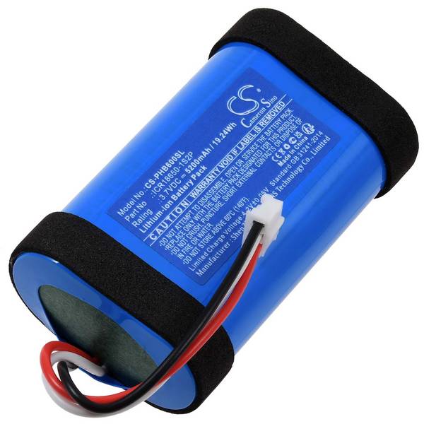 Akku kompatibel mit Philips Typ ICR18650-1S2P, 3,7V, Li-Ion