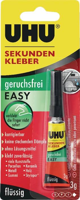 Sekundenkleber EASY-FLUID geruchsfrei 3g farblos Tube UHU