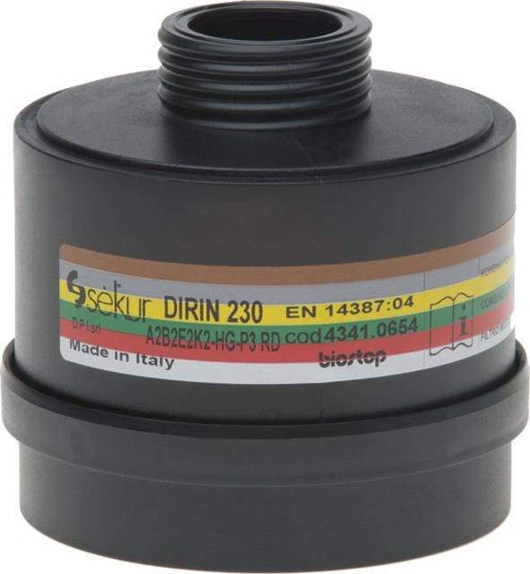 Mehrbereichskombifilter DIRIN 230 EN 14387 A2 B2 E2 K2 Hg-P3 EKASTU-0