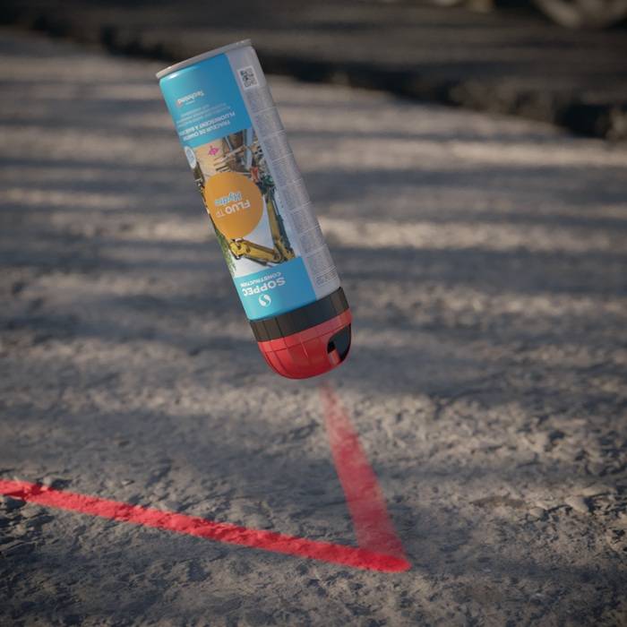 Baustellenmarkierspray Fluo TP Hydro neonpink 500ml Spraydose SOPPEC-3