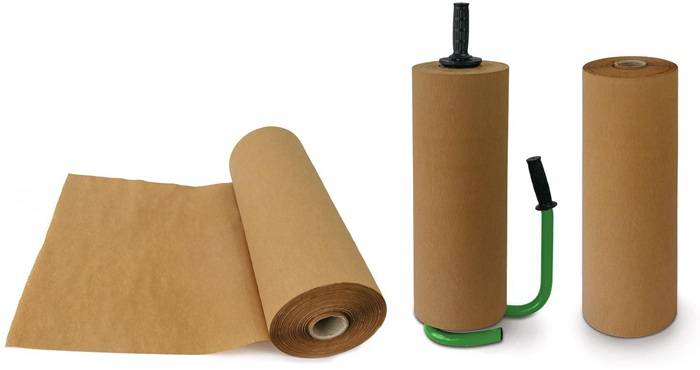 Handstretchfolie PaperStretch Breite 500mm Länge 150m Papier braun TRANSPAK-2