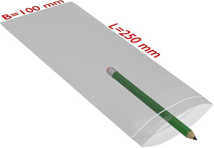 Druckverschlussbeutel Maße 100x250mm Stärke 50µ PE transparent TRANSPAK