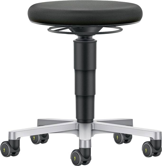 Drehhocker Rl.Stoffpolster schwarz Sitz-H.450-650mm Stoff BIMOS-0