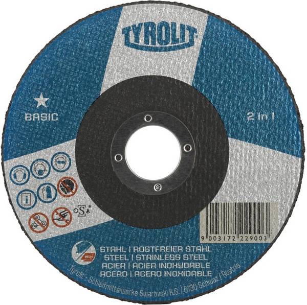 Trennscheibe BASIC D230x2mm ger.2in1 Bohr.22,23mm TYROLIT
