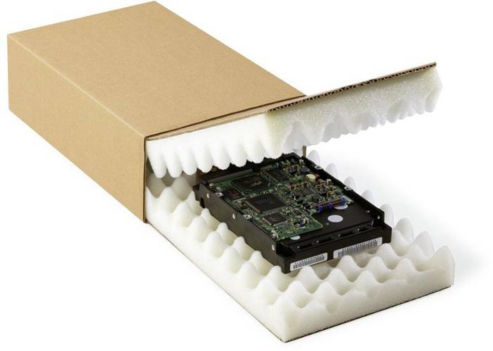 Noppenschaumverpackung Maße 272x157x70mm Schaumhöhe 35mm braun TRANSPAK-3