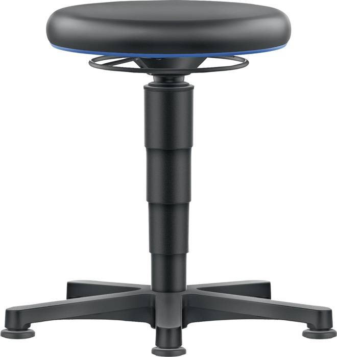 Drehhocker Bodengleiter Kunstleder Kunstleder schwarz Sitz-H.450-650mm BIMOS-0