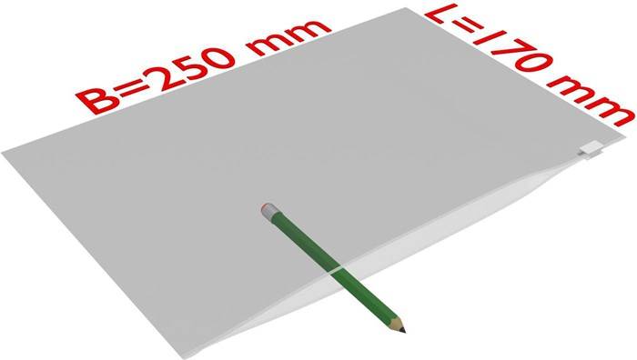 Gleitverschlussbeutel Maße 250x170mm Stärke 60µ PE transparent TRANSPAK-0