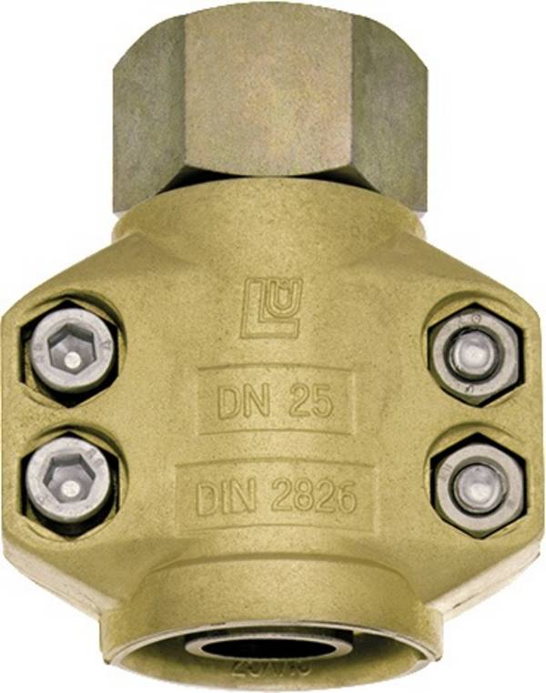 Dampfschlaucharmatur STA verz.u.gelb passiviert Schl.-Gr.13mm IG 1/2 Zoll TEGUMA