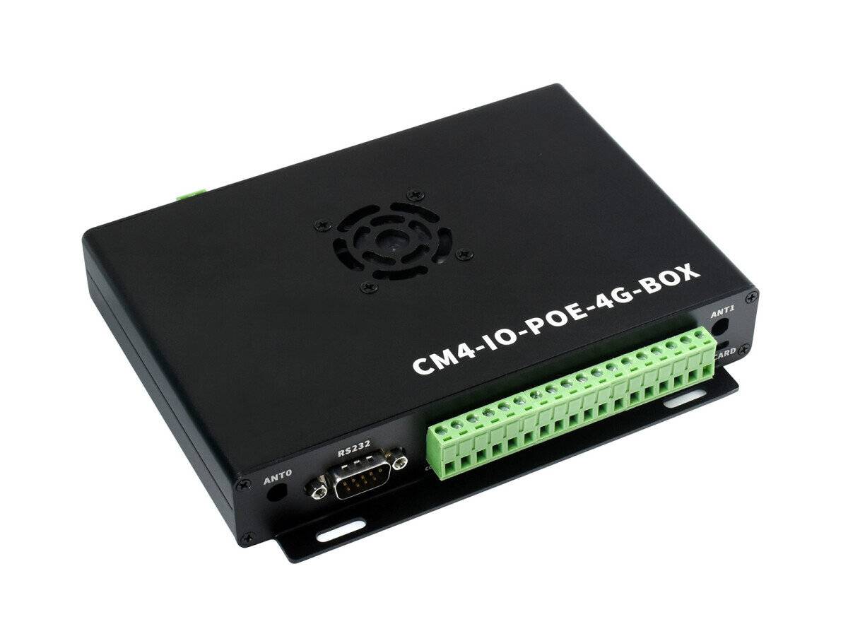 WaveShare Industrial IoT Mini-Computer Based on Raspberry Pi Compute Module 4 PoE, 5G/4G-0