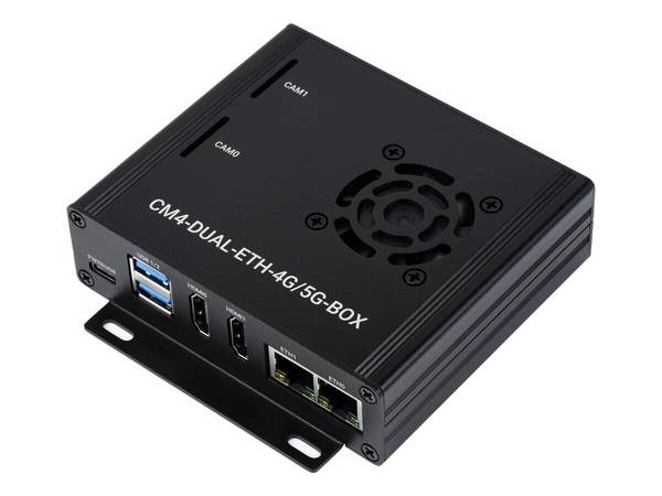 WaveShare Dual Gigabit Ethernet 5G/4G Mini-Computer without Raspberry Pi CM4 Meta