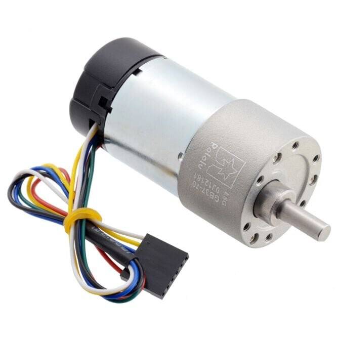 Pololu 70:1 Metal Gearmotor 37Dx70L mm 24V with 64 CPR Encoder (Helical Pinion)-5