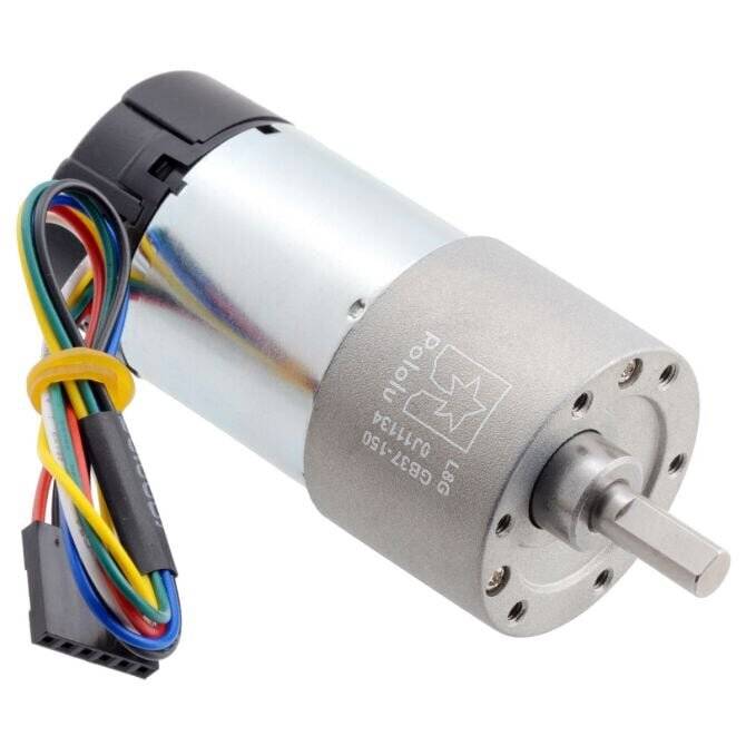 Pololu 150:1 Metal Gearmotor 37Dx73L mm 24V with 64 CPR Encoder (Helical Pinion)-4