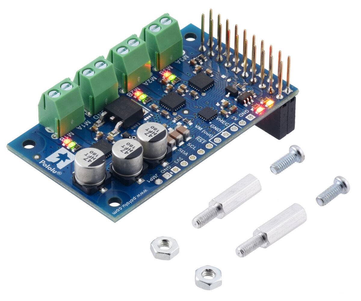 Pololu Motoron M3H256 Triple Motor Controller with Connectors for Raspberry Pi-5
