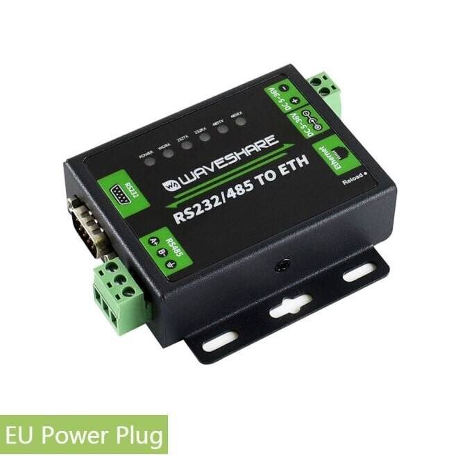 WaveShare Industrial RS232 RS485 to Ethernet Converter for EU-0