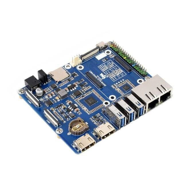 WaveShare Dual Gigabit Ethernet Base Board for Raspberry Pi Compute Module 4-5
