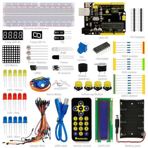 Keyestudio Basic Starter Learning Kit for Arduino Uno R3 Projects