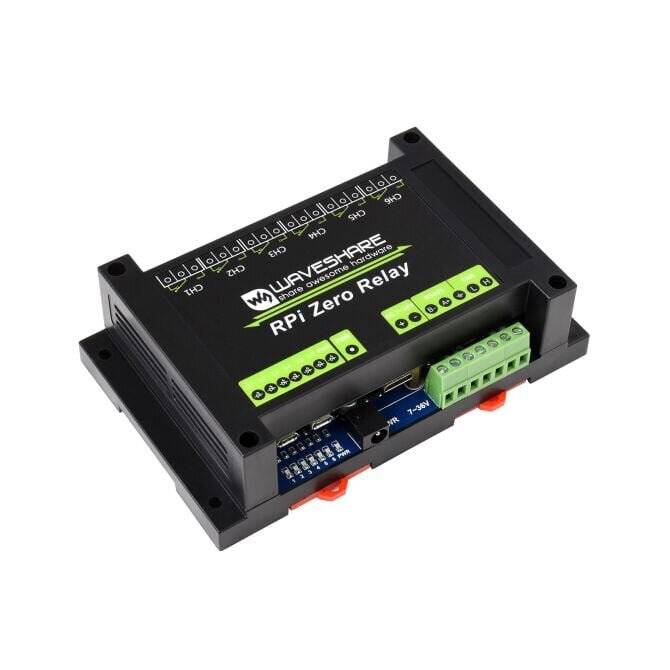 WaveShare Industrial 6-ch Relay Module for Raspberry Pi Zero, RS485/CAN, Isolated Protections-0