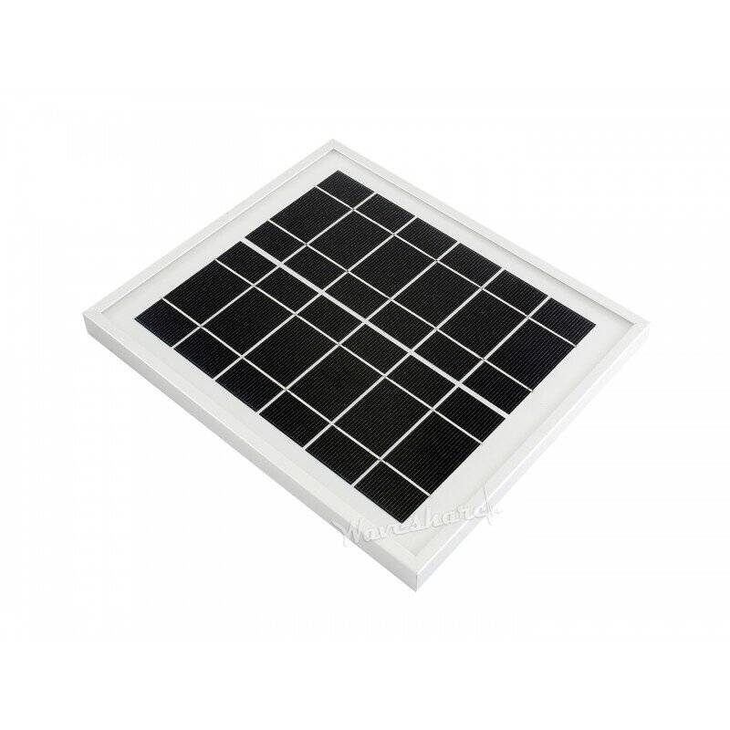 Waveshare Solar Panel 6V 5W IP67 with 156 Monocrystalline Cell for MCU Control System-1