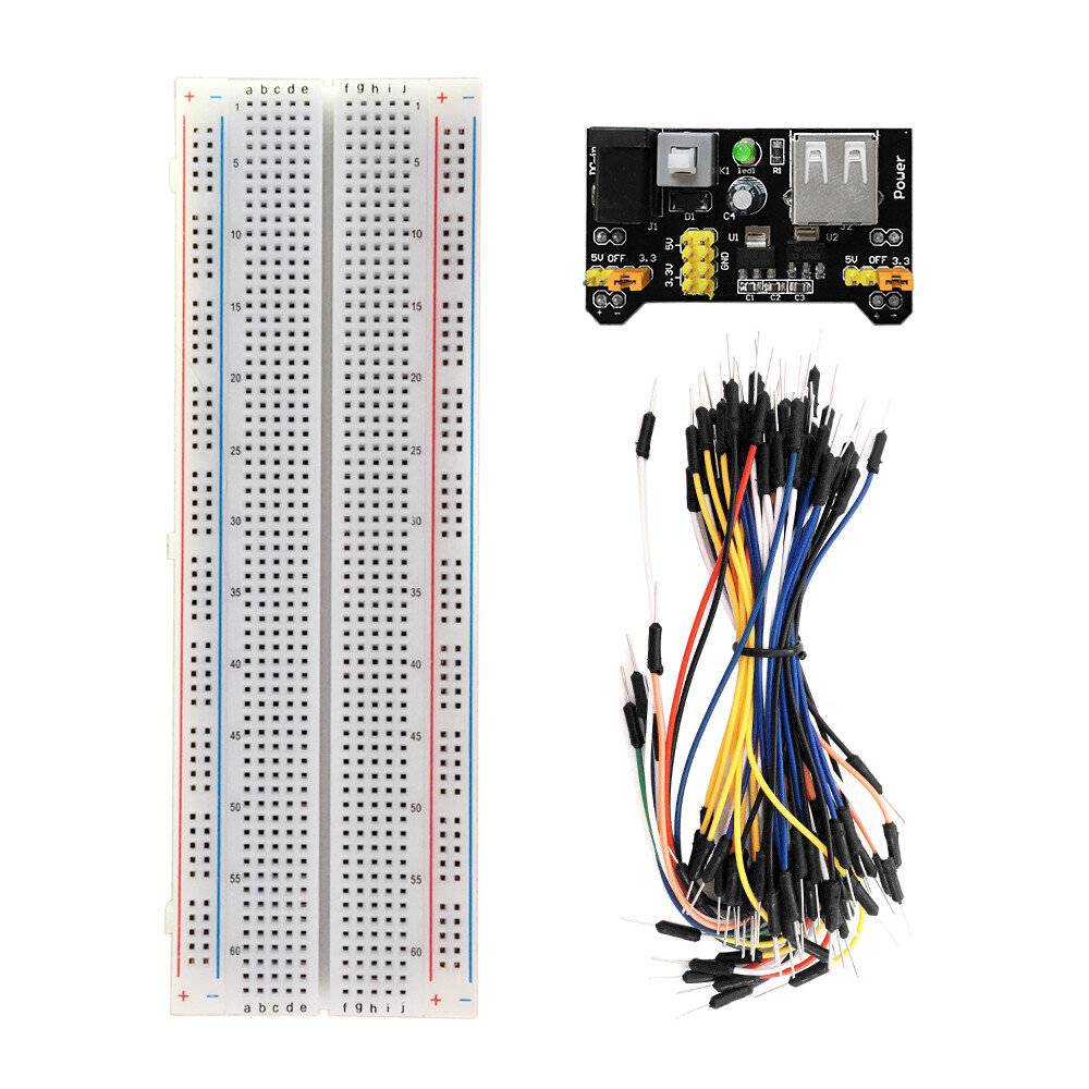 Keyestudio DIY Kit for Arduino with 3.3V/5V Power Module 830 Points Breadboard 65x Jumper Wires-0