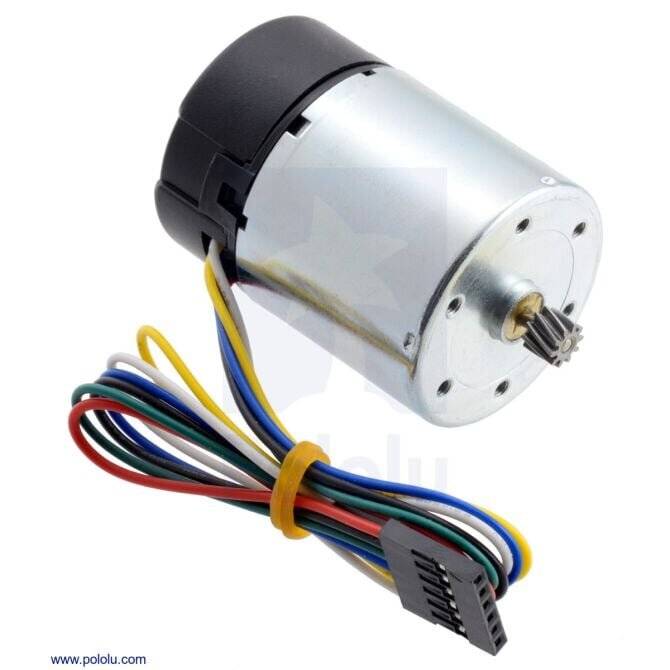 Pololu 24V Motor w/ 64 CPR Encoder for 37D Gearmotors No Gearbox Helical Pinion-4