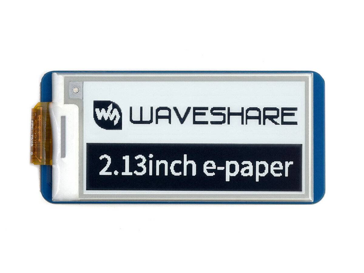WaveShare 2.13inch E-Paper E-Ink Display Module for Raspberry Pi Pico, 250×122, Black / White, SPI-0