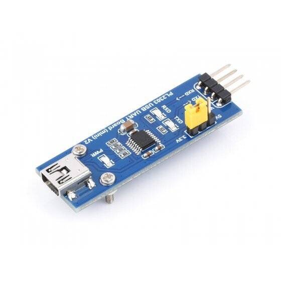 WaveShare PL2303 USB To UART (TTL) Communication Module with Mini-USB Connector-0