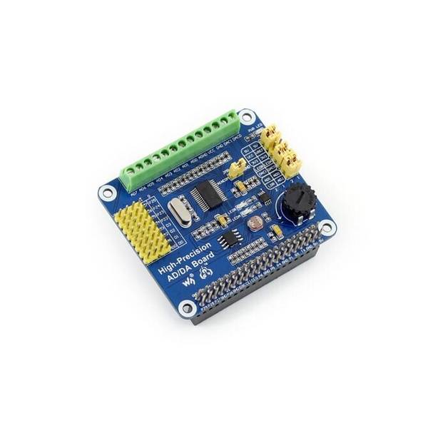 Waveshare High-Precision AD DA Expansion Board ADS1256 DAC8532 for Raspberry Pi