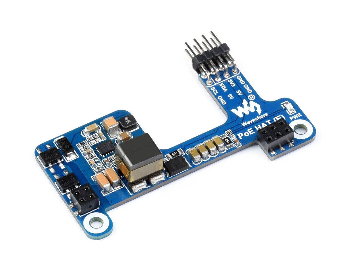 WaveShare Power over Ethernet HAT (E) for Raspberry Pi 3B+/4B 802.3af-Compliant-0