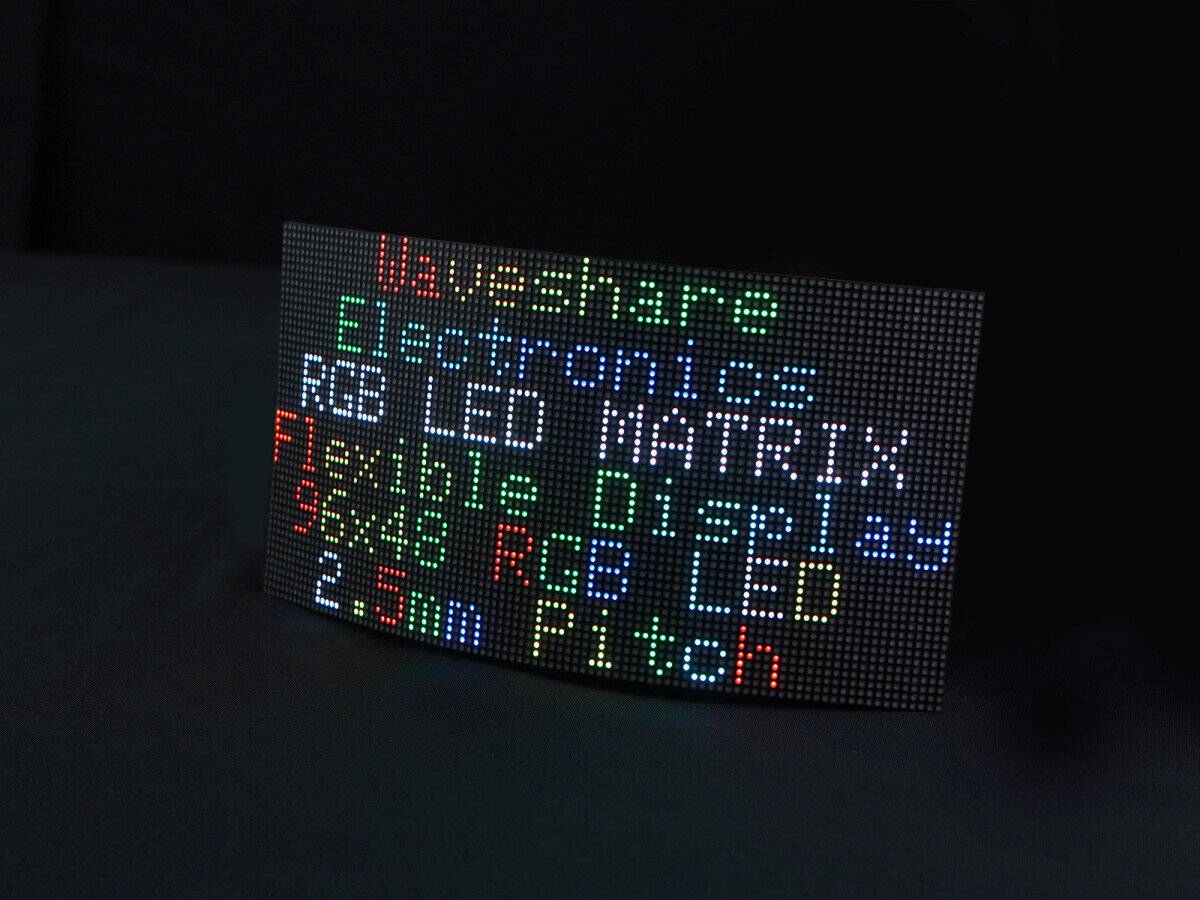 WaveShare Flexible RGB Full-Color LED Matrix Panel 2.5mm Pitch 96x48 Pixels-5