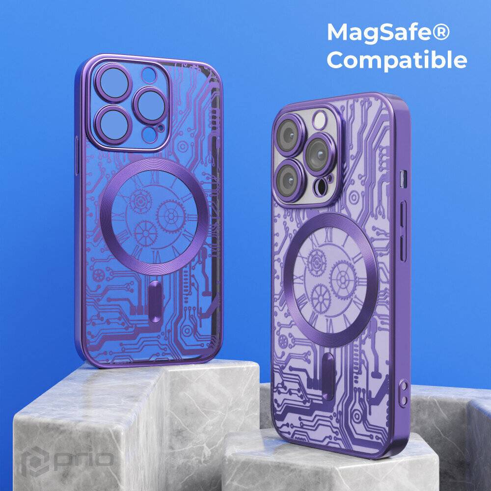 prio elegante Handyhülle MAG für iPhone 15 Pro lila-5