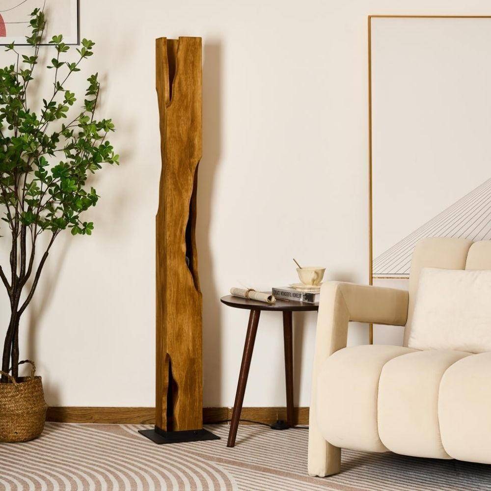 Stehleuchte Venus in Natur und Schwarz E27 4-flammig-1