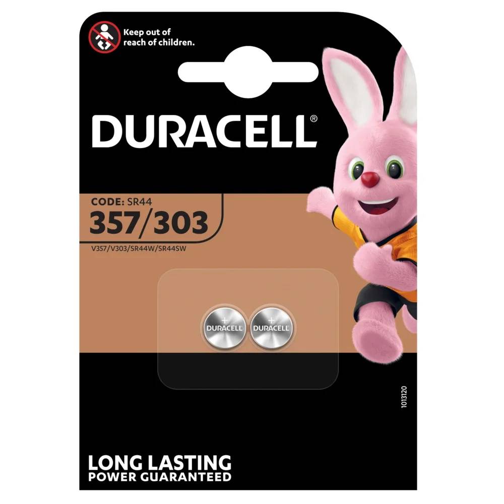 Duracell Uhrenbatterie 357/303 SR44 / SR1154 2er Blister-0