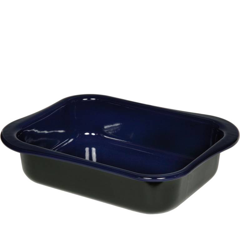 Riess Wavehandle Bratpfanne schwarz/blau 36/26,5/9,8cm Backform Emaille-0