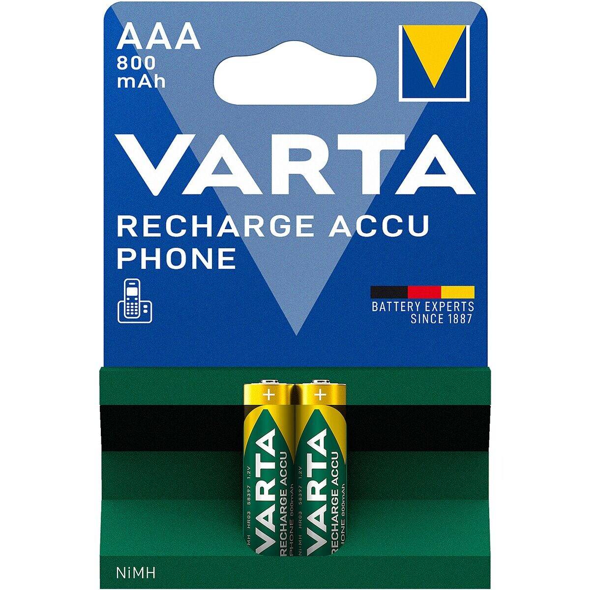 Varta RECH.AC.Phone AAA800mAh BLI2 Micro (AAA)-Akku NiMH 800 mAh 1.2 V 2 St.-1